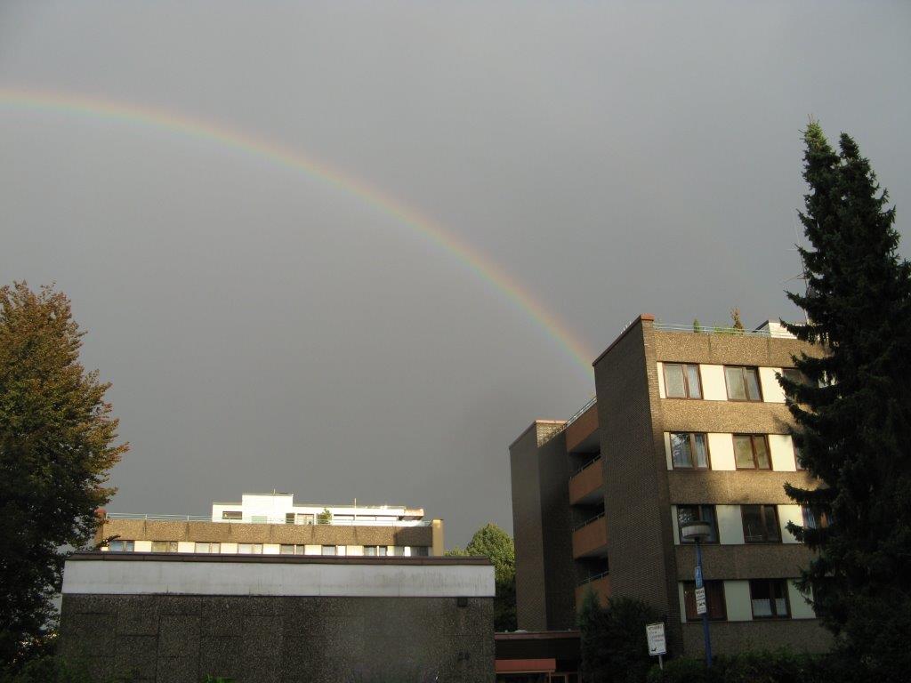 rainbow over Roncalli house